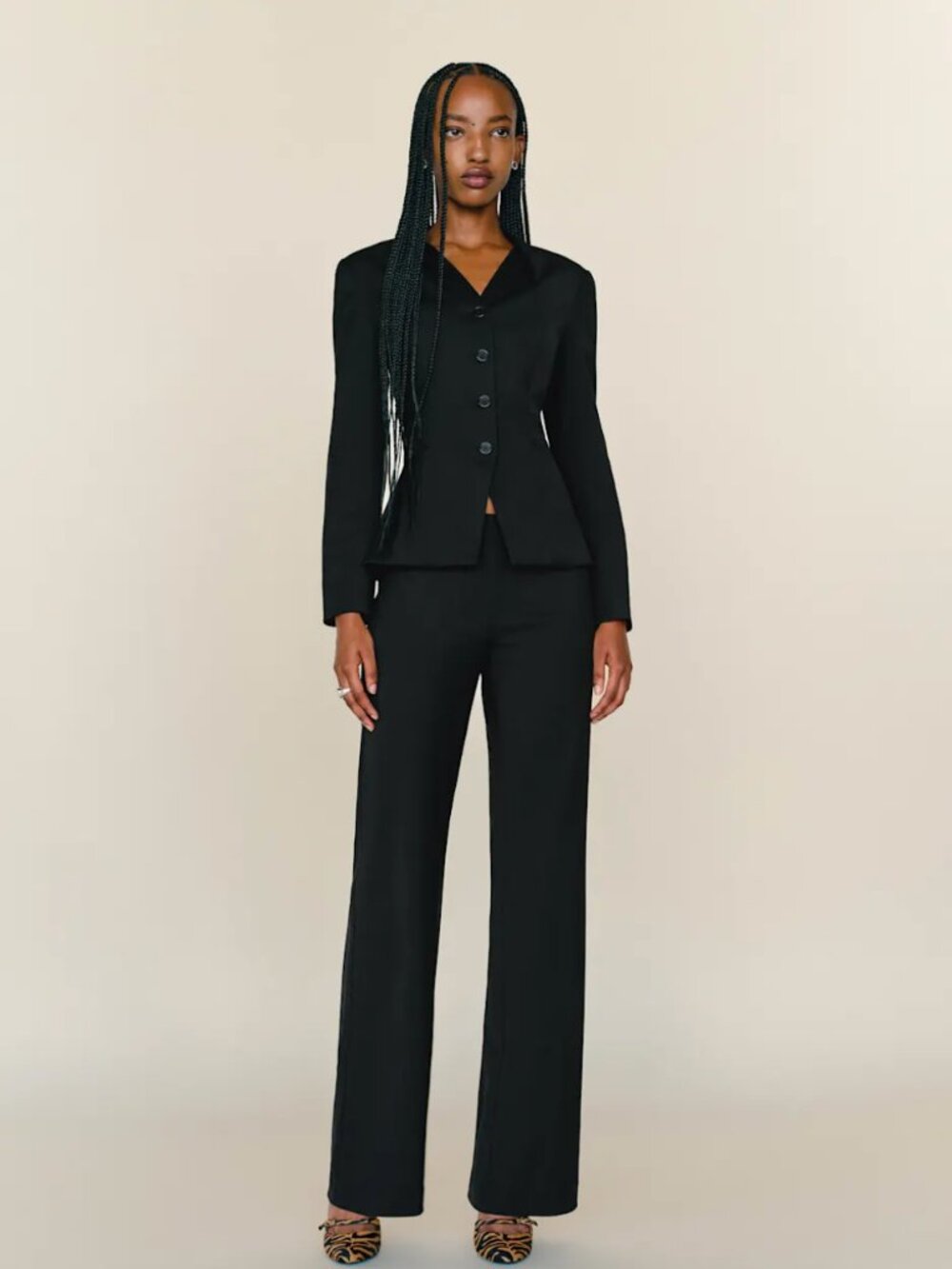 Reformation Dasha Blazer Black - Size 2